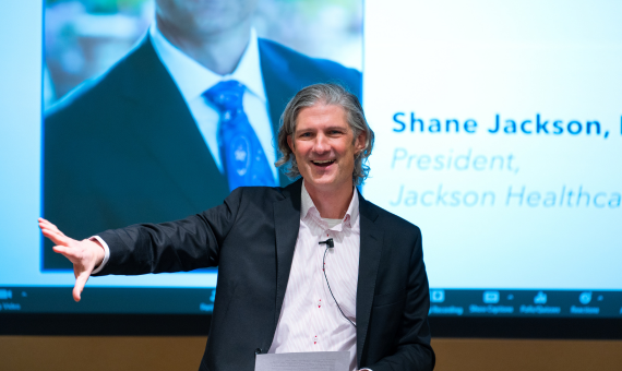 Shane Jackson speaking at the CDC on Leadership
