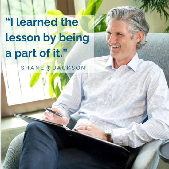 "I learned the lesson by being a part of it" quote Shane Jackson